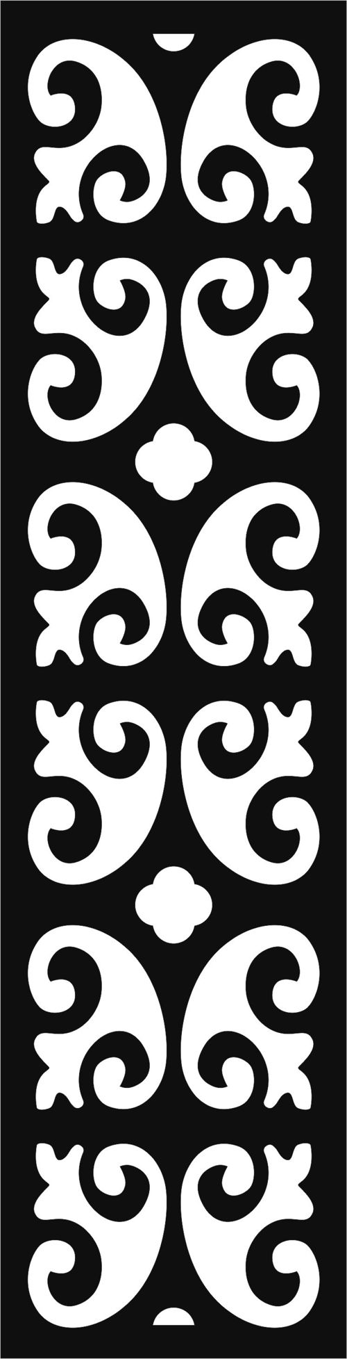 طرح دکور درز گل روی صفحه طراحی برای برش لیزری - decor seamless floral screen design for laser cutting - برای دستگاه CNC چوب و لیزر (سی ان سی)