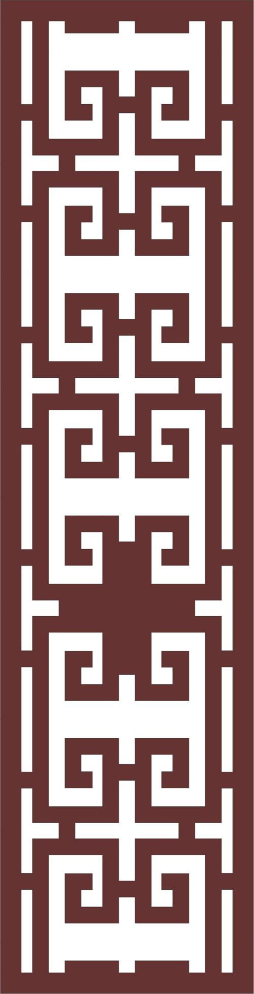 طرح دکور درز گل صفحه پنل برای برش لیزری - decor seamless floral screen panel for laser cut ve - برای دستگاه CNC چوب و لیزر (سی ان سی)