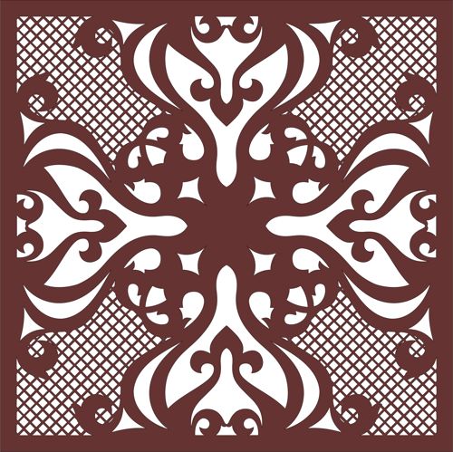 طرح دکور درز شبکه برای برش لیزری - decor seamless lattice for laser cut ve - برای دستگاه CNC چوب و لیزر (سی ان سی)