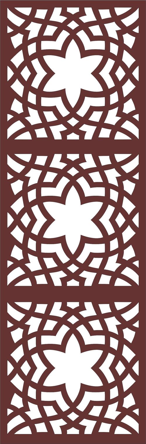 طرح دکور جداکننده گلدار طرح برای برش لیزری - decor seamless separator floral grill design for laser cut ve - برای دستگاه CNC چوب و لیزر (سی ان سی)