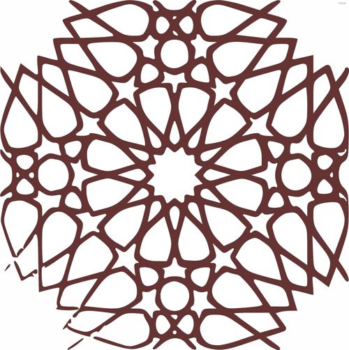 طرح گل جلی دکور لیزری - decor seamless separator floral jali design for laser cut ve - برای دستگاه CNC چوب و لیزر (سی ان سی)