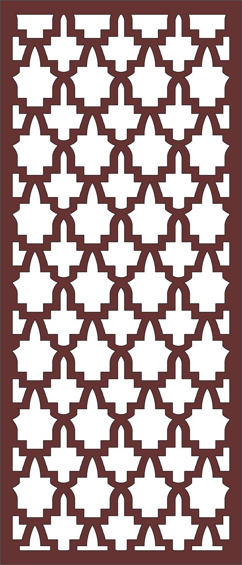 طرح دکور درز جداکننده گلدار صفحه برای برش لیزری - decor seamless separator floral screen for laser cut ve - برای دستگاه CNC چوب و لیزر (سی ان سی)