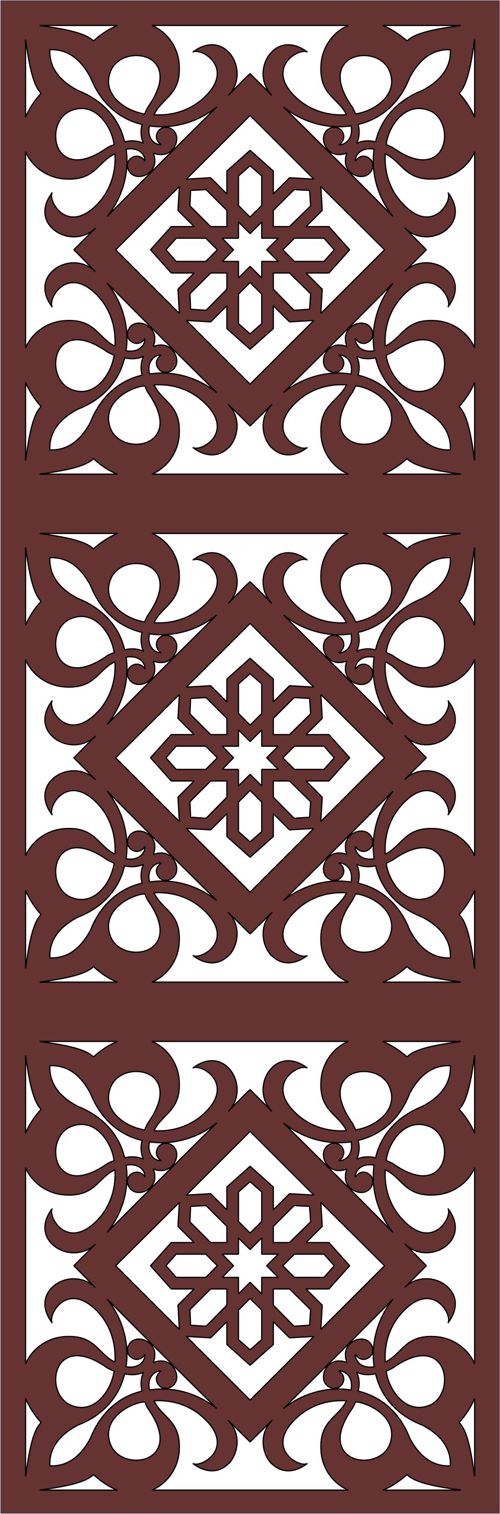 طرح دکور جداکننده یکپارچه طراحی برای برش لیزری - decor seamless separator grill design for laser cutting - برای دستگاه CNC چوب و لیزر (سی ان سی)