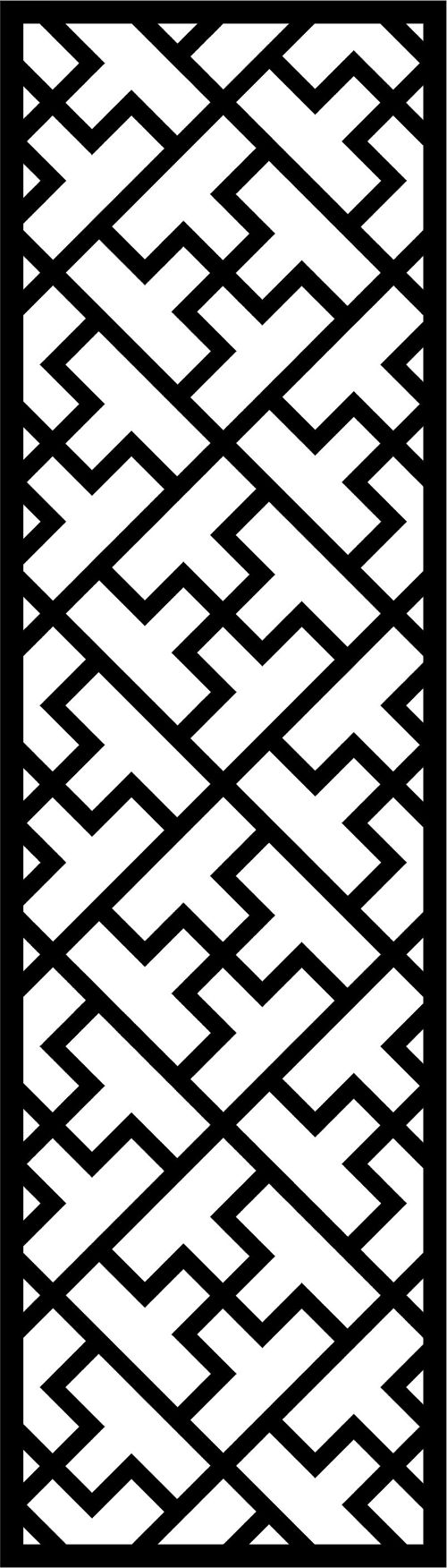 طرح پنل صفحه جداکننده یکپارچه دکوراسیون برای برش لیزری - decor seamless separator screen panel for laser cut ve - برای دستگاه CNC چوب و لیزر (سی ان سی)