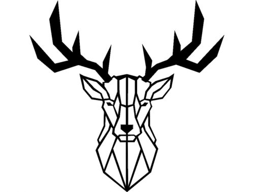 طرح پازل سر گوزن هنر تصویر - deer head puzzle art - برای دستگاه CNC چوب و لیزر (سی ان سی)