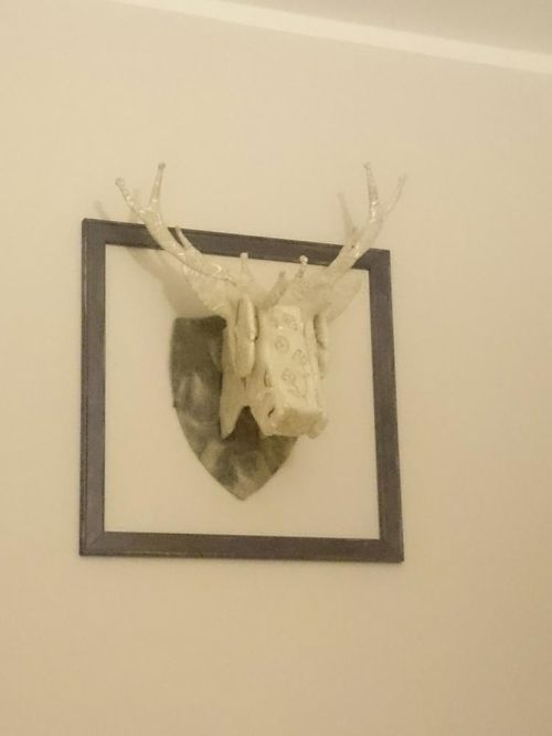 طرح قالب نصب دیواری سر گوزن برای برش لیزری - deer head wall mount template for laser cutting ve - برای دستگاه CNC چوب و لیزر (سی ان سی)