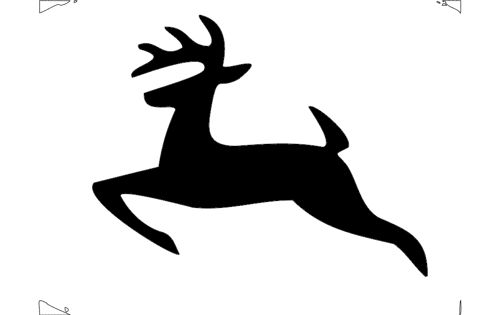 طرح گوزن پریدن پرش - deer jumping - برای دستگاه CNC چوب و لیزر (سی ان سی)