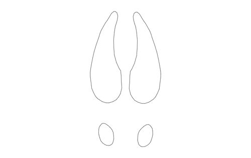 طرح ردپای گوزن - deer tracks footprint - برای دستگاه CNC چوب و لیزر (سی ان سی)
