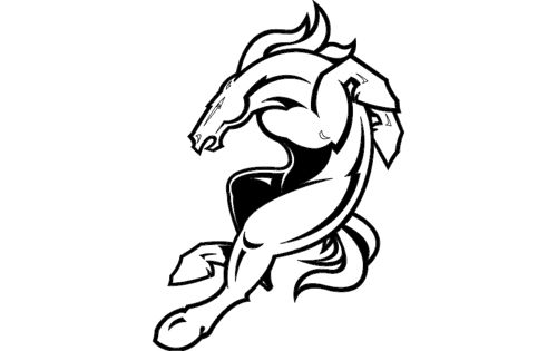 طرح لوگوی دنور برانکوز - denver broncos logo - برای دستگاه CNC چوب و لیزر (سی ان سی)