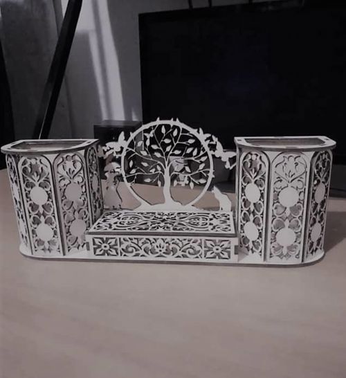 طرح میز سازماندهی حکاکی لیزری - desk organizer laser engraving ve - برای دستگاه CNC چوب و لیزر (سی ان سی)