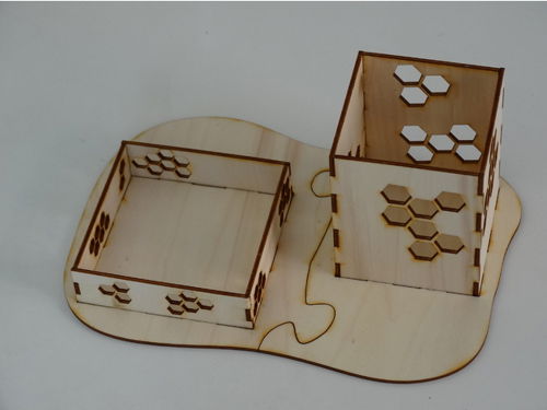 طرح میز سازمان‌دهنده مداد نگهدارنده - desk organizer pencil holder ve - برای دستگاه CNC چوب و لیزر (سی ان سی)