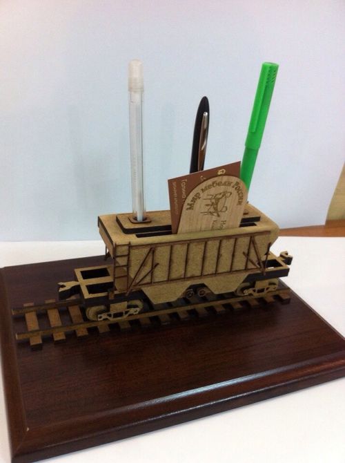 طرح میز سازمان‌دهنده‌ها راه‌آهن غلات واگن - desk organizers railway grain wagon ve - برای دستگاه CNC چوب و لیزر (سی ان سی)