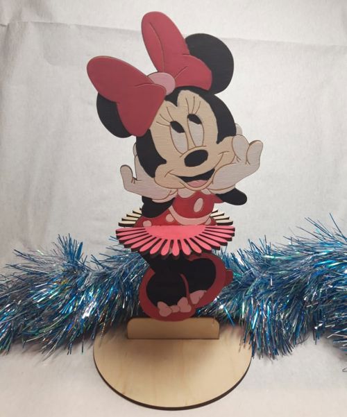 طرح جا دستمال دیزنی مینی موس برای برش لیزری - disney minnie mouse napkin holder for laser cut ve - برای دستگاه CNC چوب و لیزر (سی ان سی)