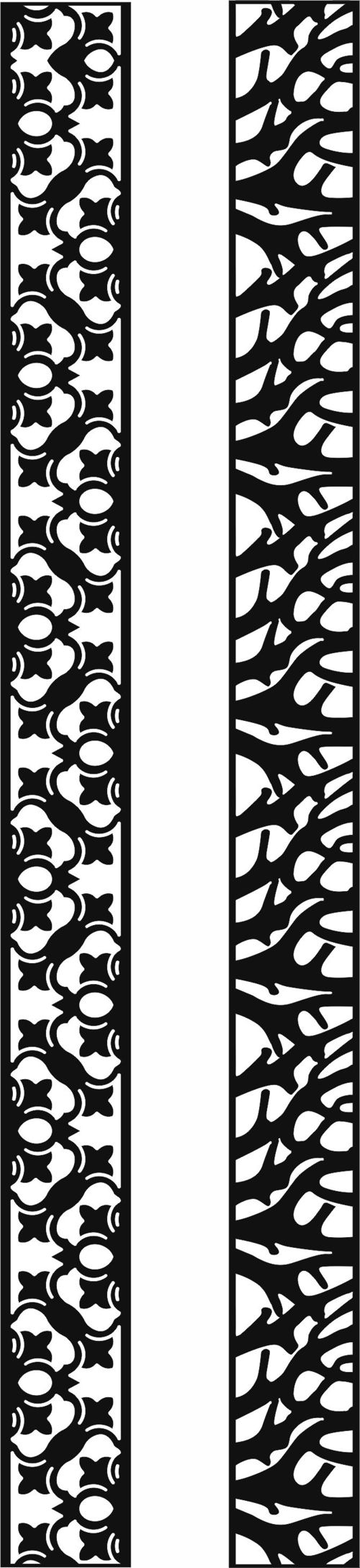 طرح جداکننده یکپارچه گلدار صفحه پنل برای برش لیزری - divider seamless floral screen panel for laser cut ve - برای دستگاه CNC چوب و لیزر (سی ان سی)