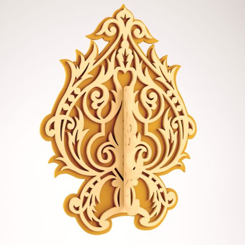 طرح قلاب دیواری تزئینی چوبی دست‌ساز لیزر - diy wood decorative wall hooks hanger for laser cut - برای دستگاه CNC چوب و لیزر (سی ان سی)