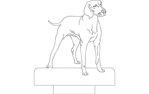طرح سگ - dog 1 - برای دستگاه CNC چوب و لیزر (سی ان سی)
