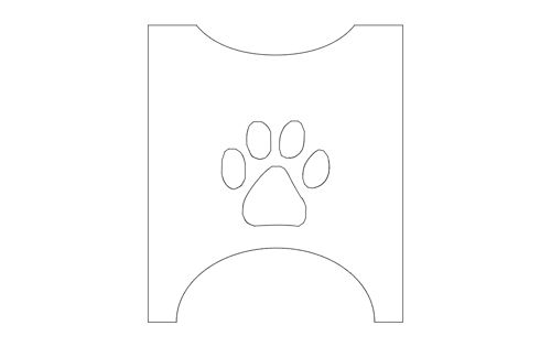 طرح کاسه سگ جای نگهدارنده کناره جای نگهدارنده - dog bowl stand sides - برای دستگاه CNC چوب و لیزر (سی ان سی)