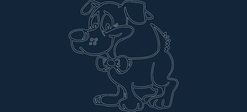 طرح سگ - dog - برای دستگاه CNC چوب و لیزر (سی ان سی)