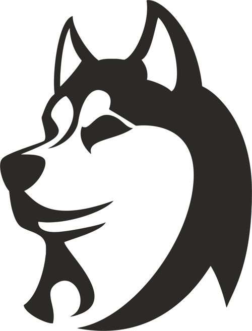 طرح سگ هاسکی سگ - dog husky - برای دستگاه CNC چوب و لیزر (سی ان سی)