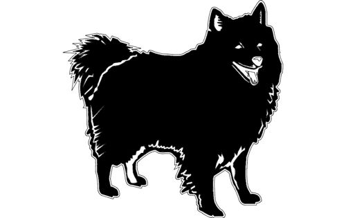 طرح سگ سیلوئت سایه - dog silhouette - برای دستگاه CNC چوب و لیزر (سی ان سی)
