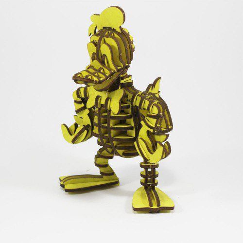 طرح پازل سه بعدی دونالد اردک - donald duck 3d puzzle - برای دستگاه CNC چوب و لیزر (سی ان سی)