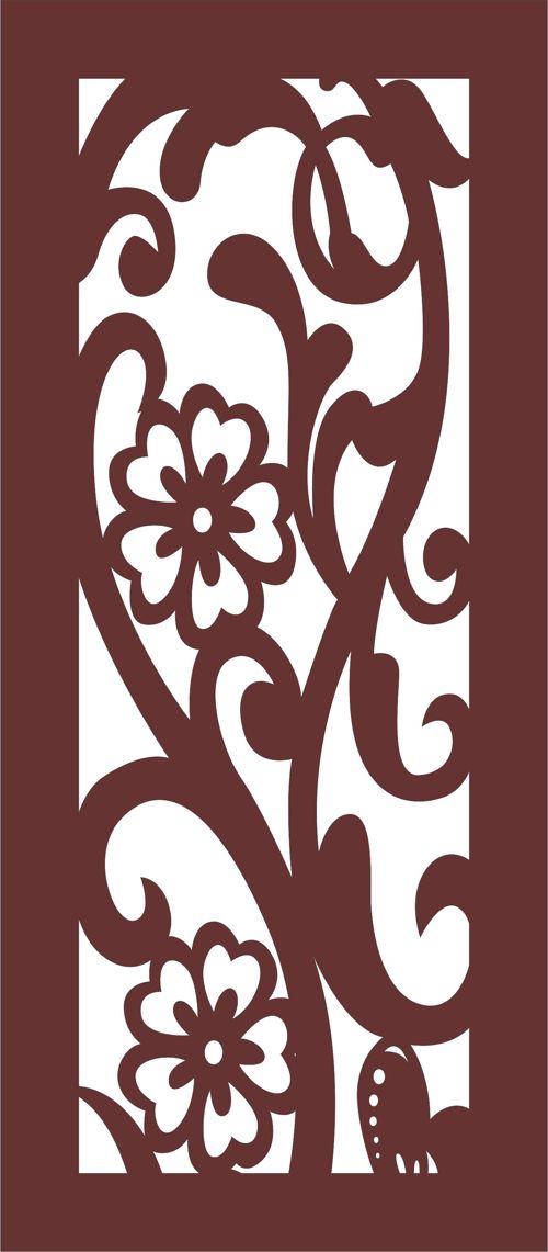 طرح درب جلی درب لیزری - door jali seamless panel for laser cut ve - برای دستگاه CNC چوب و لیزر (سی ان سی)