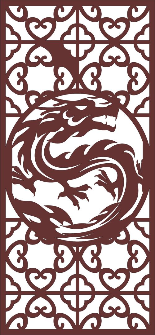 طرح dragon-privacy-partition-indoor-panels-screen-room-divider-for-laser-cut-ve