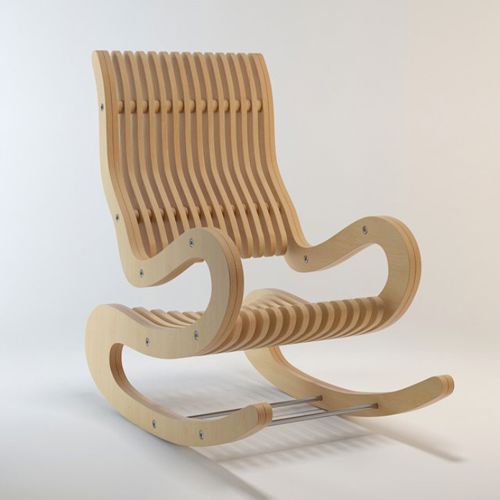 طرح طراحی برای ماشین ابزار cnc صندلی گهواره‌ای از تخته تخته - drawing for cnc machine tools armchair rocking chair from plywood - برای دستگاه CNC چوب و لیزر (سی ان سی)