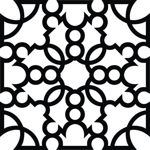 طرح drawing-room-floral-lattice-stencil-separator-seamless-design-for-laser-cut-ve