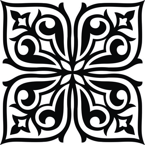 طرح شابلون جداکننده گلدار اتاق نقاشی درز برای برش لیزر - drawing room floral lattice stencil separator seamless for laser cut ve - برای دستگاه CNC چوب و لیزر (سی ان سی)
