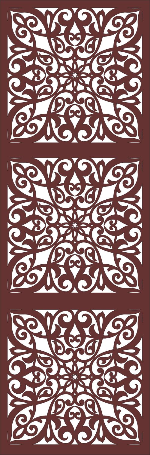 طرح پنل جداکننده گریل اتاق نقاشی درز برای برش لیزری - drawing room grill separator seamless panel for laser cutting - برای دستگاه CNC چوب و لیزر (سی ان سی)