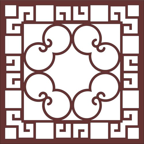 طرح گل گلدار درز برای برش لیزری - drawing room lattice floral seamless pattern for laser cut ve - برای دستگاه CNC چوب و لیزر (سی ان سی)