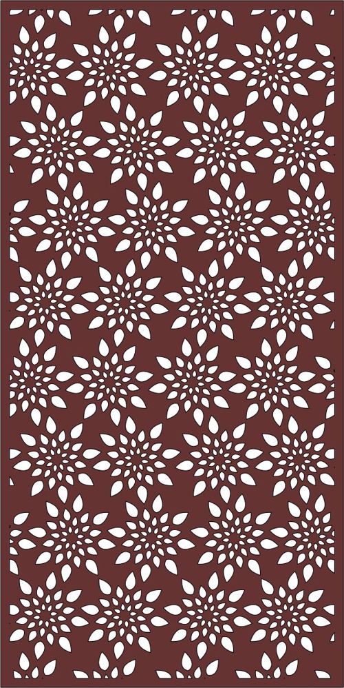 طرح پرده گلدار یکپارچه برای برش لیزری - drawing room screen floral seamless for laser cut ve - برای دستگاه CNC چوب و لیزر (سی ان سی)