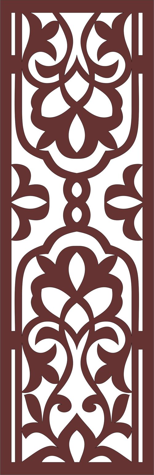 طرح صفحه نمایش اتاق نقاشی درز الگوی cnc برش لیزری - drawing room screen seamless pattern cnc laser cutting - برای دستگاه CNC چوب و لیزر (سی ان سی)