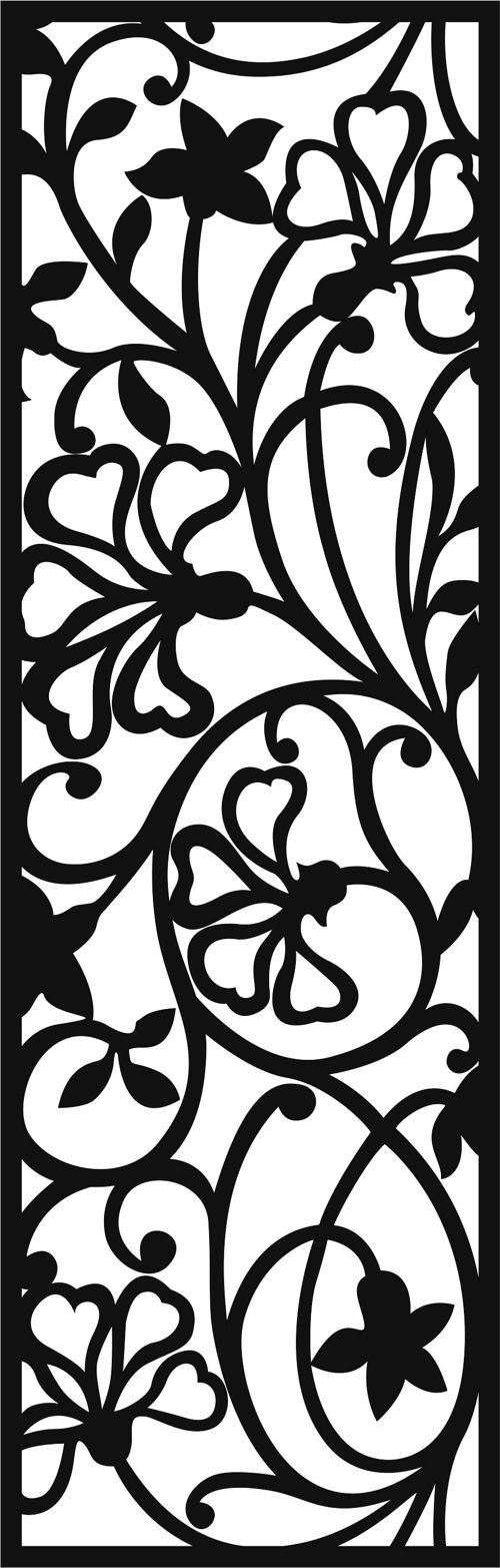طرح جداکننده صفحه اتاق نقاشی درز هنر برای برش لیزر - drawing room screen separator seamless art for laser cutting - برای دستگاه CNC چوب و لیزر (سی ان سی)
