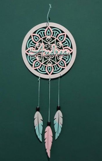 طرح دریم کچر لیزری - dream catcher laser cut ve - برای دستگاه CNC چوب و لیزر (سی ان سی)