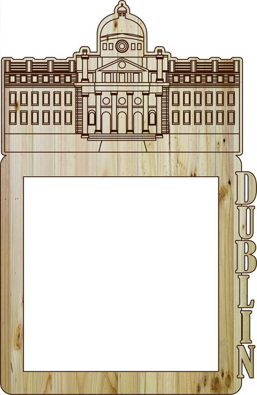 طرح قاب عکس دوبلین پنل برش لیزری - dublin photo frame panel laser cut ve - برای دستگاه CNC چوب و لیزر (سی ان سی)
