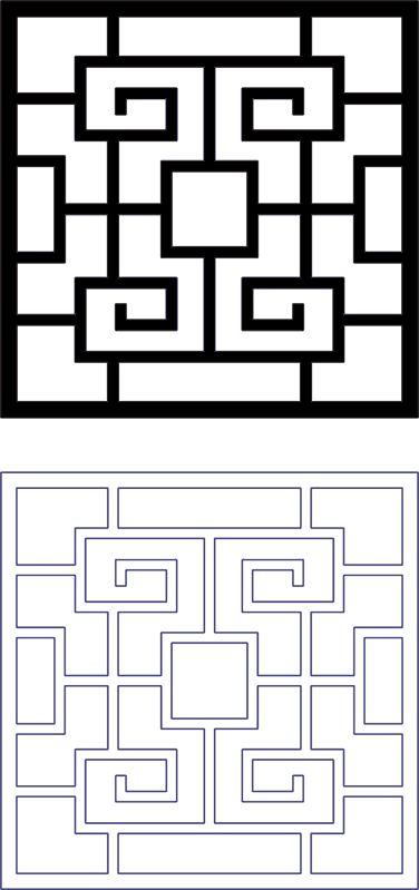 طرح d f طرح گریل الگو - dxf design grille pattern - برای دستگاه CNC چوب و لیزر (سی ان سی)