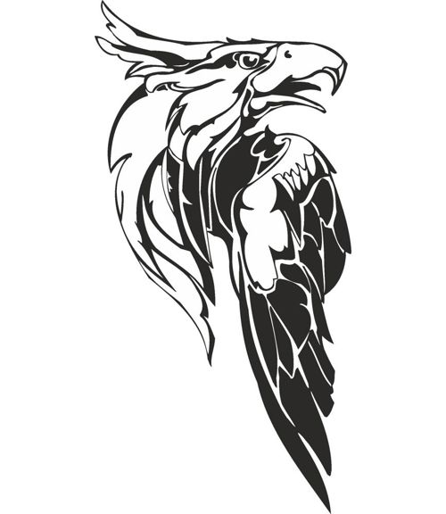 طرح عقاب شکارچی پرنده آزاد - eagle predatory bird - برای دستگاه CNC چوب و لیزر (سی ان سی)