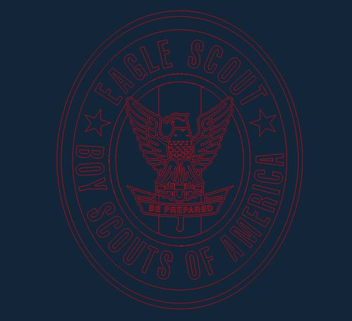طرح عقاب پیشاهنگ - eagle scout - برای دستگاه CNC چوب و لیزر (سی ان سی)