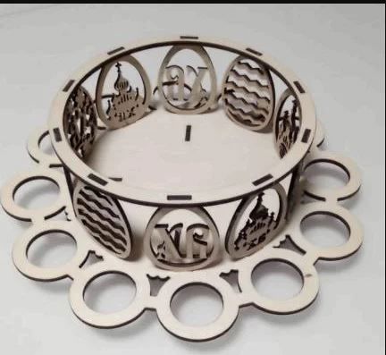 طرح easter-egg-holder-12-egg-rack-for-laser-cut-ve