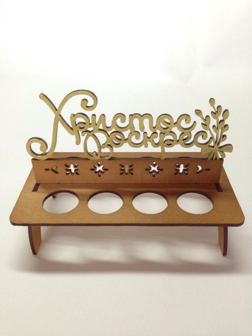 طرح سینی تخم مرغ عید عید عید چوبی نگهدارنده برای برش لیزری - easter egg tray rack wooden stand holder for laser cut ve - برای دستگاه CNC چوب و لیزر (سی ان سی)