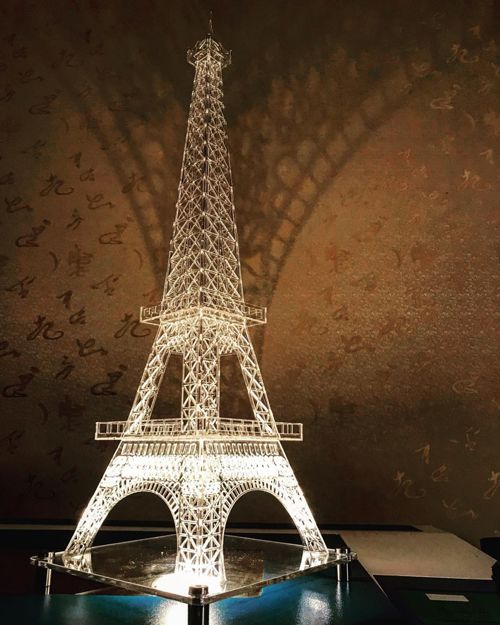 طرح قالب برج ایفل در سایز برای برش لیزری - eiffel tower template in 5 sizes for laser cut ve - برای دستگاه CNC چوب و لیزر (سی ان سی)