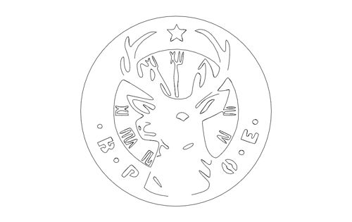 طرح لوگو الکس - elks logo - برای دستگاه CNC چوب و لیزر (سی ان سی)