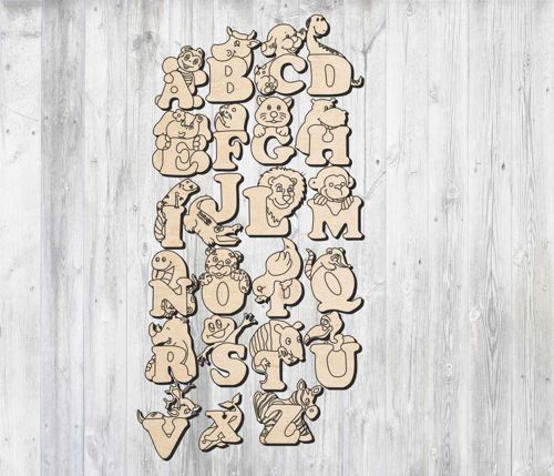 طرح حروف الفبای انگلیسی اشکال برای برش لیزری - english letters alphabet shapes for laser cut ve - برای دستگاه CNC چوب و لیزر (سی ان سی)