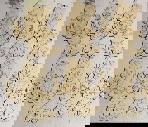 طرح مگنت دکور چوبی حکاکی شده برای برش لیزر - engraved wooden decor magnet for laser cut ve - برای دستگاه CNC چوب و لیزر (سی ان سی)