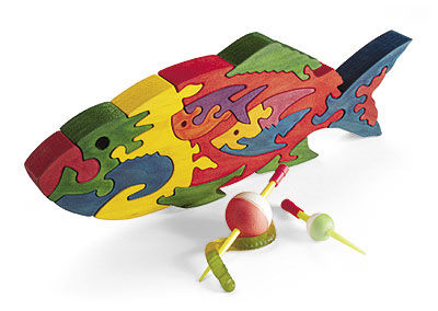 طرح ماهی پازلی عالی برای برش لیزری - excellent puzzle fish for laser cutting - برای دستگاه CNC چوب و لیزر (سی ان سی)