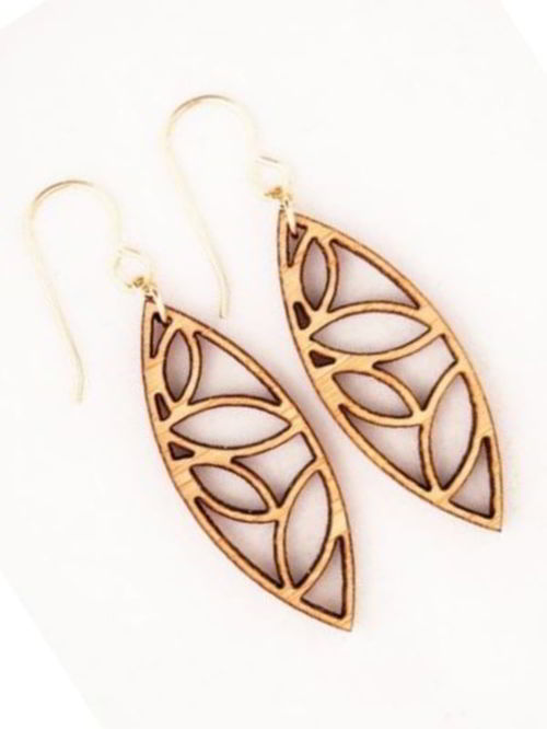 طرح گوشواره چوبی به شکل چشم طرح برش لیزری - eye shape wooden earring design laser cut - برای دستگاه CNC چوب و لیزر (سی ان سی)