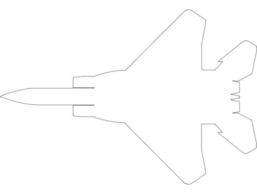 طرح وکتور آماده برش هواپیمای F-15 برای دستگاه CNC چوب و لیزر ( سی ان سی )