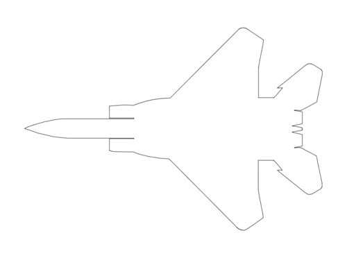 طرح جت اف - f15 jet - برای دستگاه CNC چوب و لیزر (سی ان سی)